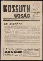 1948 Kossuth újság c. alkalmi újság. Megjelent Cegléden, felelős kiadó: Havas Imre, 8p.