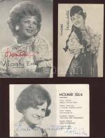 3db dedikált fotó: Madarász Katalin, Molnár Júlia, Világhy Erzsébet