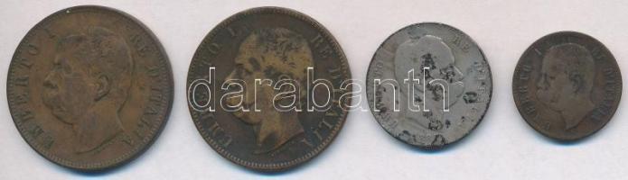 Olaszország 1887M 1L Ag + 1893. 10c Cu (2xklf) + 1898R 2c Cu "I. Umberto" T:2,2-,3 Italy 1887M 1 Lira Ag + 1893. 10 Centesimi Cu (2xdiff) + 1898R 2 Centesimi Cu "Umberto I" C:XF,VF,F