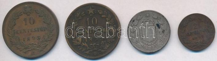 Olaszország 1887M 1L Ag + 1893. 10c Cu (2xklf) + 1898R 2c Cu "I. Umberto" T:2,2-,3
Italy ...