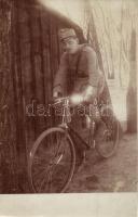 1910 Első világháborús osztrák-magyar katonai kerékpáros alakulat tagja / WWI Austro-Hungarian cycling troop, photo