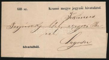 1861 Krassó megye határozata a megyei hivatalos nyelv tárgyában, viaszpecséttel