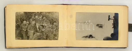 1940-1945 Egy honvéd emlékei, 41 db fotó, II. világháborús katona fotói, kissé kopottas mappában, 6x...