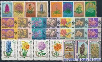 1963-1982 Flower 6 sets, 1963-1982 Virág motívum 6 klf sor