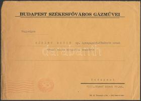 1938 Budapest Székesfőváros Gázművei által kiadott ismertető gázhűtőszekrényhez, borítékkal