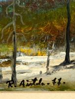 Olvashatatlan jelzéssel: Tundra. Olaj, karton, keretben, 30×42 cm