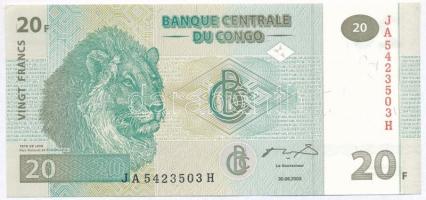 Kongói Demokratikus Köztársaság 2003. 20Fr T:I  Congo Democratic Republic 2003. 20 Francs C:UNC