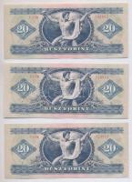 1975. 20Ft (5x) sorszámkövetők T:I