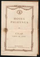 1937 Bp. Margitsziget, A Hotel Palatinus étlapja, foltos