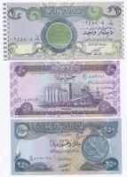 Irak 1992. 1D + 2003. 50D + 250D T:I Iraq 1992. 1 Dinar + 2003. 50 Dinars + 250 Dinars C:UNC Krause 79, 90, 91