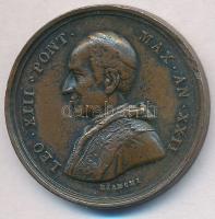 Vatikán 1900. "XIII. Leó pontifikátusának 22. évfordulója" Br emlékérem (30mm). Szign.: Bianchi T:2,2- ph.  Vatican 1900. "LEO XIII PONT. MAX. AN. XXII / VENITE AD ME OMNES HAEC EST PORTA DOMINI" Br commemorative medallion (30mm). Sign.: Bianchi C:XF,VF edge error