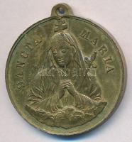 Vatikán ~1900. "XIII. Leo pápa / Szűz Mária" Br emlékmedál (33,5mm). Szign.: Lauer T:2 ver...