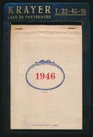 1946 Bp., Krayer Lakk és Festékgyár asztali naptára