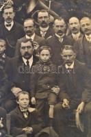 1930 A kovásznai fúvószenekar, csoportkép, nagyméretű fotó, hátulján feliratozva, vetemedett, szélei...