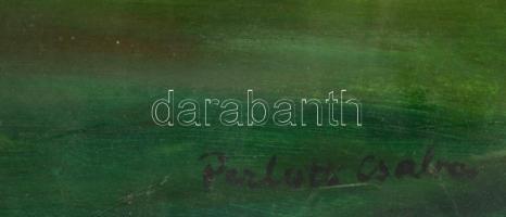 Perlott jelzéssel: Korhadt fa. Olaj, papír, üvegezett keretben, 60×40 cm