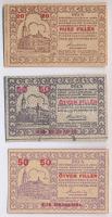 Pécs 1919. 20f + 50f (2xklf) házipénztár-pénztárjegy T:II,III