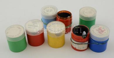 8 db régi diafilm, 2 doboz fedő nélkül ( Piszkos Fred a kapitány, Monte Cristo grófja 1-2, A láthatatlan ember 1-2, Jelky András kalandjai, Megszökött játékok, Gulliver az óriások...)