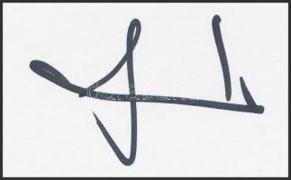 Vidáts Csaba (1935-) olimpiai ezüstérmes labdarúgó aláírása egy kartonlapon, 7x10 cm./ autograph signature