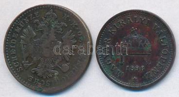 1859E 1kr Cu + 1896KB 1f Cu T:2,2-