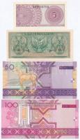 Vegyes: Indonézia 1956. 2 1/2 Rupiah + 1964. 5S + Türkmenisztán 2005. 50M + 100M T:I
Mixed: Indones...