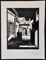 Olvashatatlan jelzéssel: Szentendre I. Linó, papír, 31×24 cm