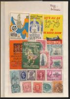 19 db brit levélzáró és bélyeg /  poster stamps