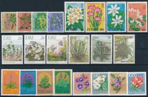 1961-1988 Flowers 8 sets 1961-1988 Virág motívum 8 klf sor 2 db stecklapon