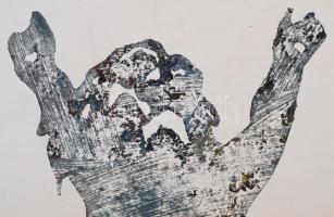 Bálint Endre (1914-1986): Szenvedő Krisztus. Monotípia, papír, jelzett, 29×42 cm