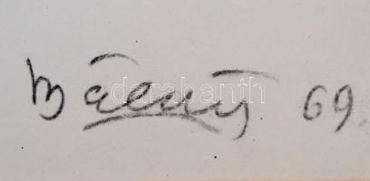 Bálint Endre (1914-1986): Szenvedő Krisztus. Monotípia, papír, jelzett, 29×42 cm