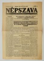 1945 A Népszava 73. évfolyamának 33. száma, címlapon a frontvonalról szóló szalagcímmel