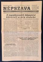 1949 A Népszava 77. évfolyamának 220. száma, címlapon a Rajk-perről szóló cikkel