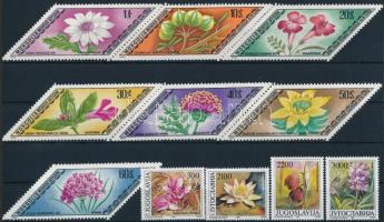 1958-1991 Virág motívum 6 klf sor 2 db stecklapon 1958-1991 Flower 6 sets