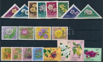 1958-1991 Virág motívum 6 klf sor 2 db stecklapon 1958-1991 Flower 6 sets