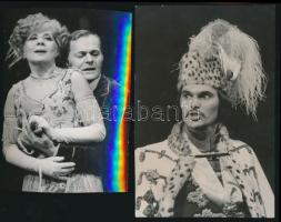 cca 1960-1970 Keleti Éva fotók, 3 db (Drahota Andrea, Juhász Jácint, Ruttkai Éva, Darvas Iván), sajt...