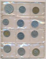 52db-os vegyes magyar és külföldi fémpénz tétel fóliában, benne Franciaország, Olaszország, Mexikó, ...