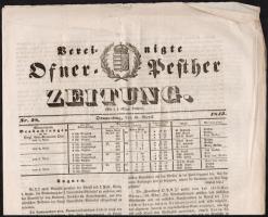 1843 Vereinigte Ofner-Pesther Zeitung. 4p.