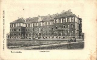 Kolozsvár, Cluj; Tanítók háza, Schuster Emil kiadása / Teachers building (fl)
