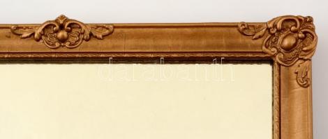 Tükör, felújított fa keretben, 33×51 cm