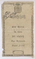 1806. 5G "Bécsi városi bankócédula" vízjeles papíron T:IV
Habsburg Monarchy 1806. 5 Gulde...
