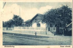 Balatonberény, vasútállomás, Lengyel Antal kiadása (EK)