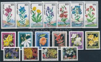 1971-1991 Flower 6 sets 1971-1991 Virág motívum 6 klf sor 2 db stecklapon