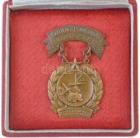 1953. "Közlekedés- és Postaügyi Miniszter - Az Építőipar Kiváló Dolgozója" fém kitüntetés dísztokban T:1-