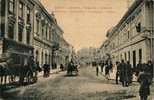 Zimony, Zemun, Semlin; Hauptgasse / Glavna ulica / Fő utca, W. L. 911. (EK)