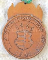 1948. "48-as Díszérem" zománcozott Br kitüntetés mellszalaggal, szalagsávval, nem saját to...