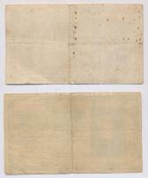 1918. 25K (4x) mind a négy sorozatszáma "3000" felett, kettő sima hátlappal, kettő hullámo...