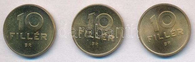 1947. 10f + 1948. 10f + 1950. 10f mindhárom "citromsárga" T:1-,2