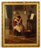 Komáromi Kacz Endre (1880-1969): Csellóslány. Olaj, vászon, jelzett, 70×88 cm