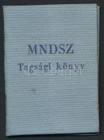 1955 "MNDSZ (Magyar Nők Demokratikus Szövetsége)" tagsági könyve tagsági bélyegekkel
