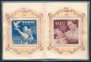 1955 "MNDSZ (Magyar Nők Demokratikus Szövetsége)" tagsági könyve tagsági bélyegekkel