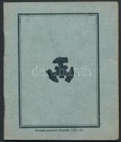 1943 Magyar Dolgozók Országos Hivatásszervezete Budapesti helyi szervezetének igazolványa, tagsági bélyegekkel